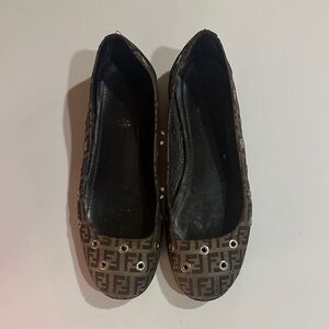 Fendi Zucca Flats